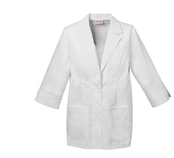 Chef Coat - Cotton 220 Gsm, Medium Size, Standard Collar, Half Sleeves - Stain Resistant, Lightweight Comfort, Attractive Design, Double-breasted Protection