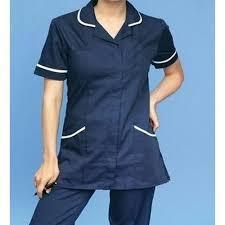 Housekeeping Dress - Cotton Material, Medium Size, Customized Collar, Long Sleeve | Shrink Resistant, Lightweight, Button Style, Unisex Design, Utility Side Pockets