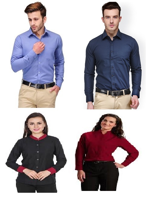 Housekeeping Dress - Cotton Material, Medium Size, Customized Collar, Long Sleeve | Shrink Resistant, Lightweight, Button Style, Unisex Design, Utility Side Pockets