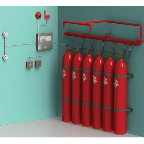 Co2 Flooding System - Mild Steel, Discharge Time 23-30 Sec | Red Color, Industrial Usage, Working Temp -10 To +50 Deg C