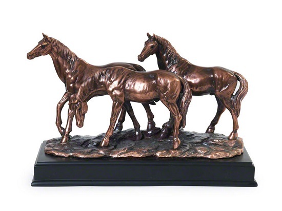 Plating Horse Funeral Urn Bronzed