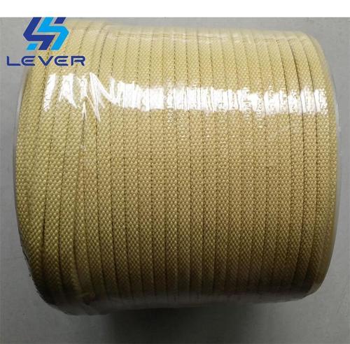 ग्लास टेम्परिंग फर्नेस के लिए येलो अरामिड फाइबर केवलर रोप एंड स्लीव्स
