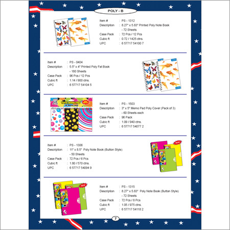प्रिंटेड पॉली कवर नोट बुक