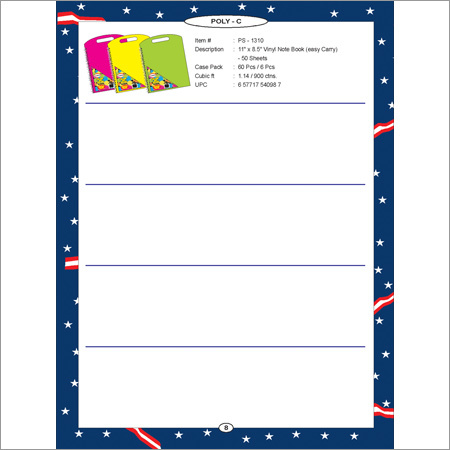 नोट बुक पॉली कवर