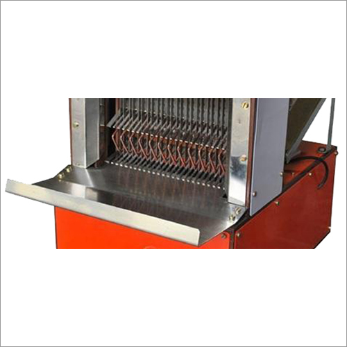Electric Bread Slicer - Stainless Steel, Orange & Silver, Semi-Automatic, 220 - 380 Volt | Quick & Noiseless Operation, Superior Performance