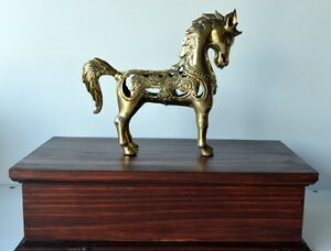 Silver Pewter Horse Funeral Urn