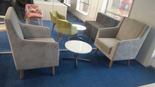 ALEX - 55x54 cm, Grey Modern Seating Solution for Home, Hotel, and Holiday Areas