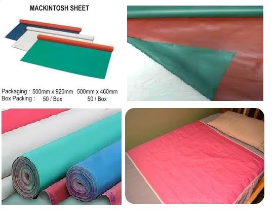 Mackintosh Sheet - Pvc & Rubber Sheet, 36x36 Inches, Green & Red | Durable, Hygienic, Versatile, Waterproof, Reusable Protective Covering