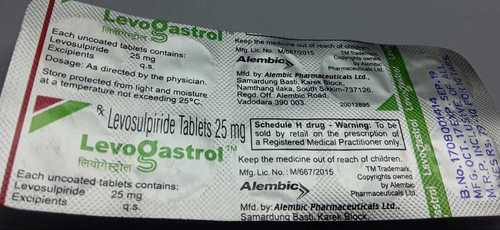 लेवोसुलप्राइड टेबलेट सामान्य दवाएं