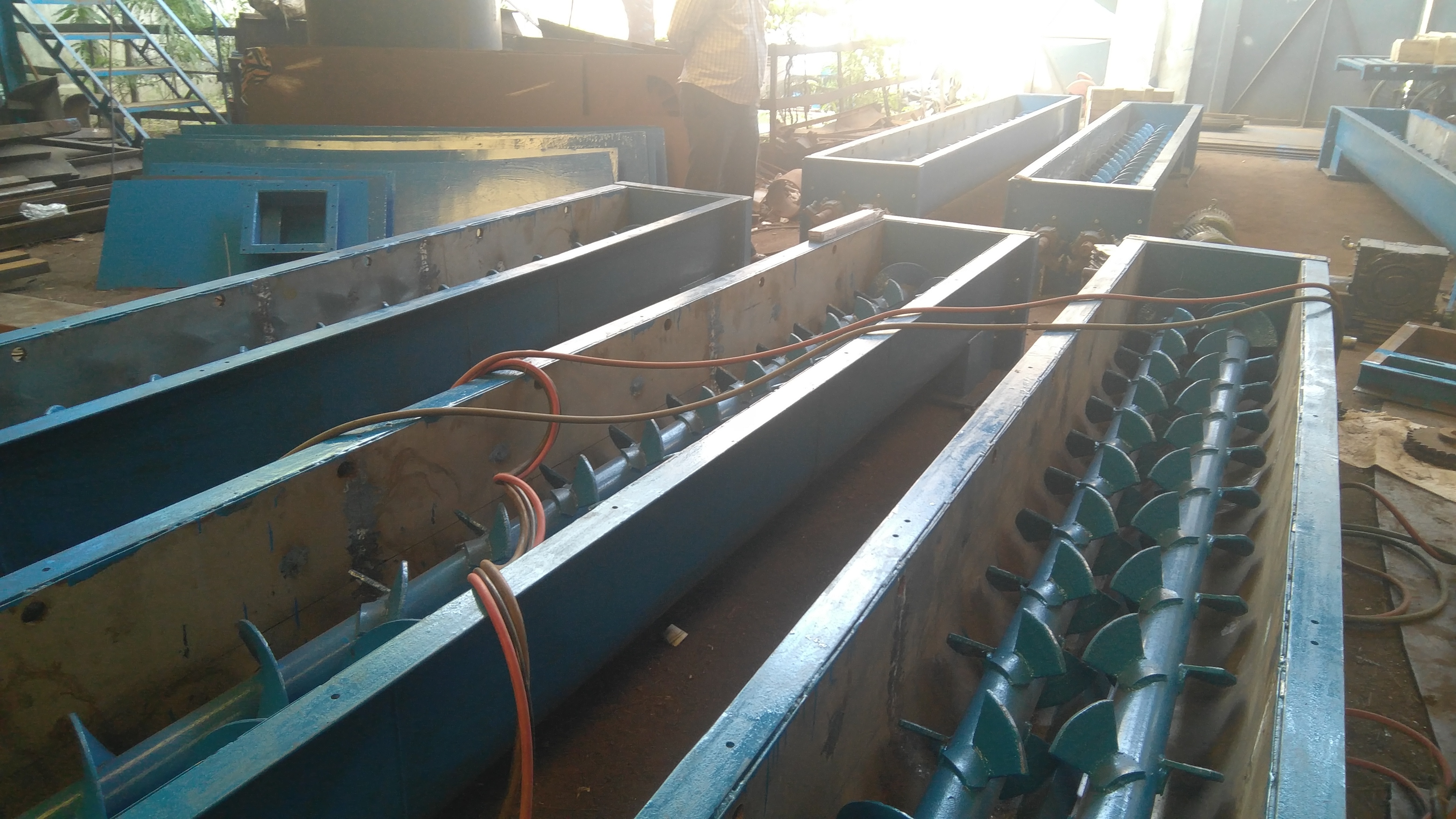 Kalptaru Ash Conditioner - Carbon Steel, U-type Trough Design | Twin-shafted Paddles, Internal Water Spray, Motorized Drive, Easy Maintenance