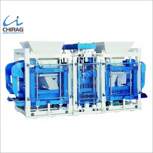 Blue Semi Automatic Interlocking Block Making Machine