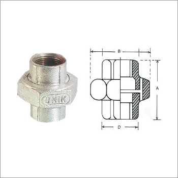 GI Union - Galvanized Iron, Nominal Size 15-150 mm , Silver Color, Round Shape, Reliable Joint for Water Supply and Irrigation
