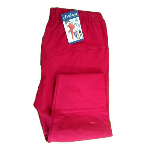 Ladies Pink Cotton Lycra Legging