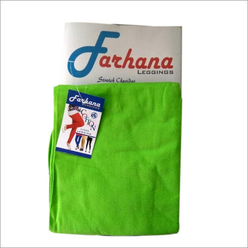 Ladies Green Stretchable Cotton Lycra Legging