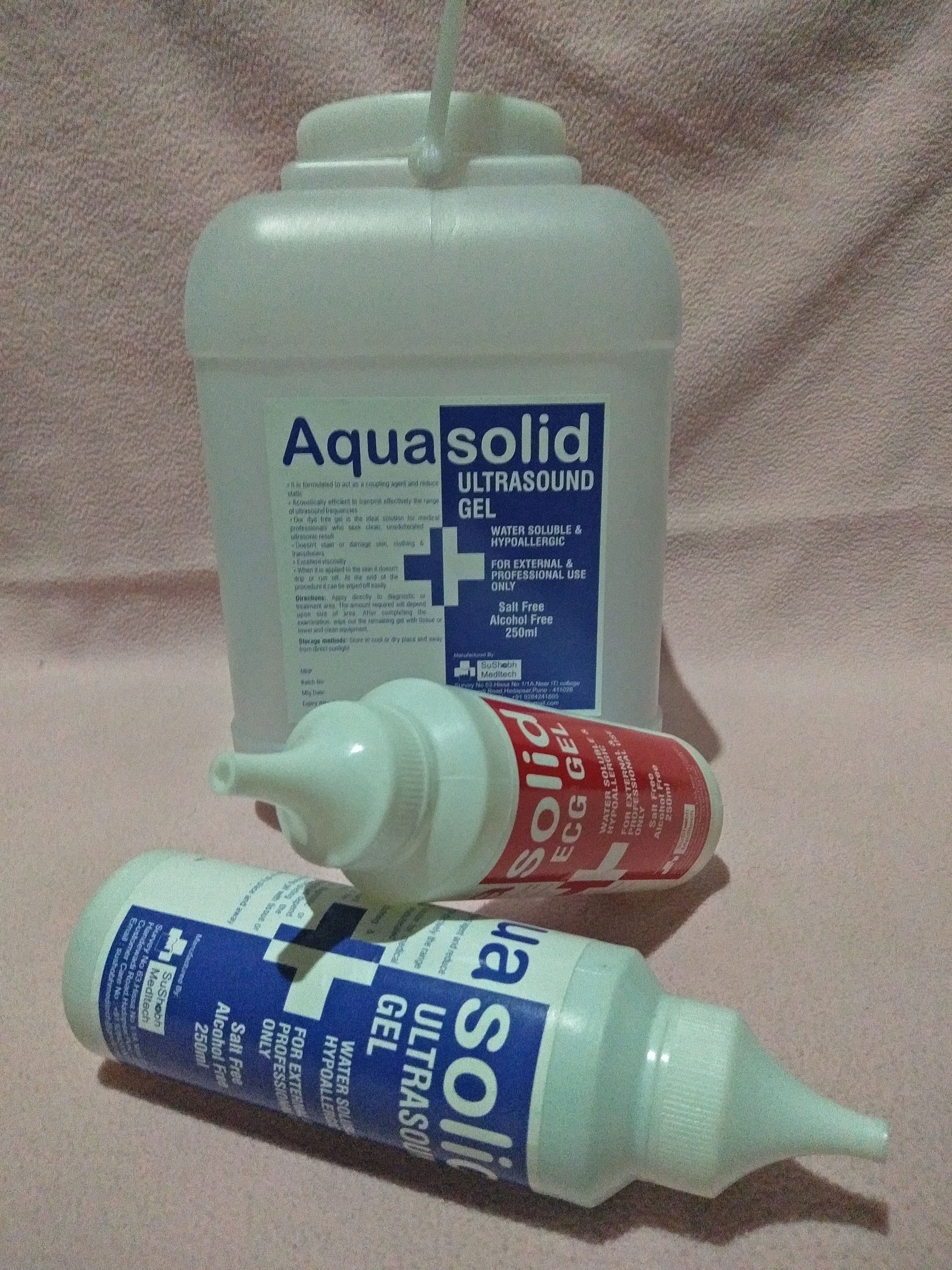 Ultrasound Gel - 250ml Bottle, Sky Blue, Fragrance And Color Free, Ideal For Diagnostic And Therapeutic Use