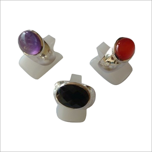 Amethyst Carnelian And Black Onyx Rings