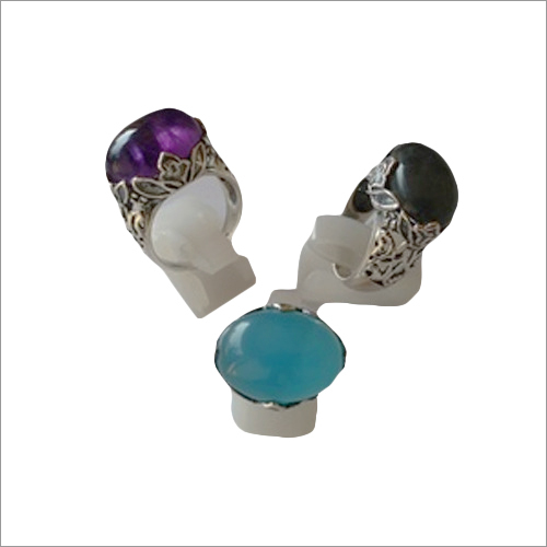 Amethyst Chalcedony And Black Onyx Ring