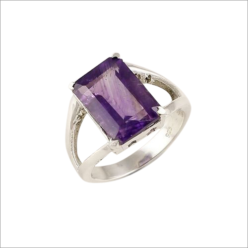 Emerald-Cut Amethyst Ring