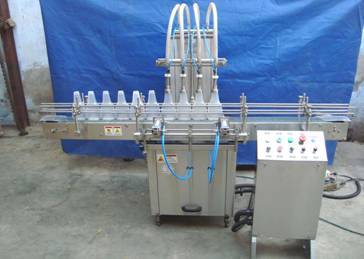 Stainless Steel Automatic Four Head Vertical Air-Jet Cleaning Machine