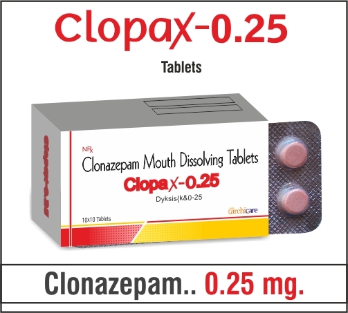 Clonezapam - 0.5mg, 0.25mg, 1mg Mouth Dissolving Tablets | Medical Grade, 97% Purity, Bacteria Control, Virus Prevention, Suitable For Adults And Children