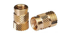 Brass Molding Inserts - Iso Metric & Various Thread Types | Electro-tinned & Nickel Finishes, Diamond And Straight Knurling, Blind/through Variants