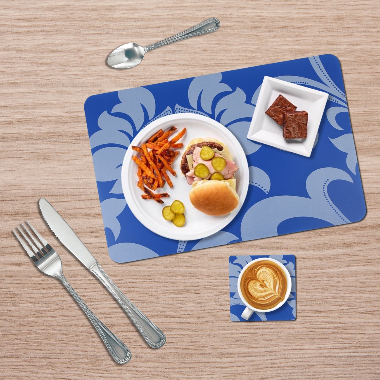 Black Classic Plastic Table Mat