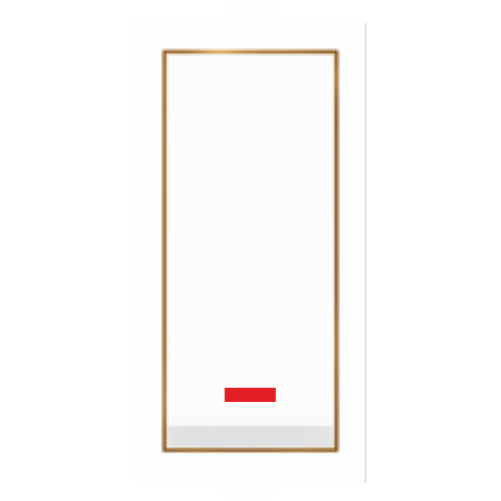 Pressfit Pearl One Modular Switch - Plastic Material, 1 Module Size, White Color | Elegant Design, Spark Shield Protection, Soft Touch Operation