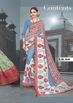 Available In 12 Colors Fancy Printed Saree