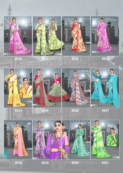 Available In 12 Colors Fancy Printed Saree