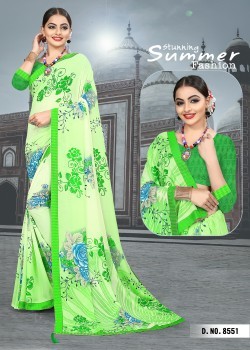 Available In 12 Colors Fancy Printed Saree