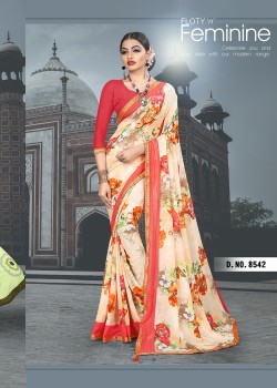 Available In 12 Colors Fancy Printed Saree