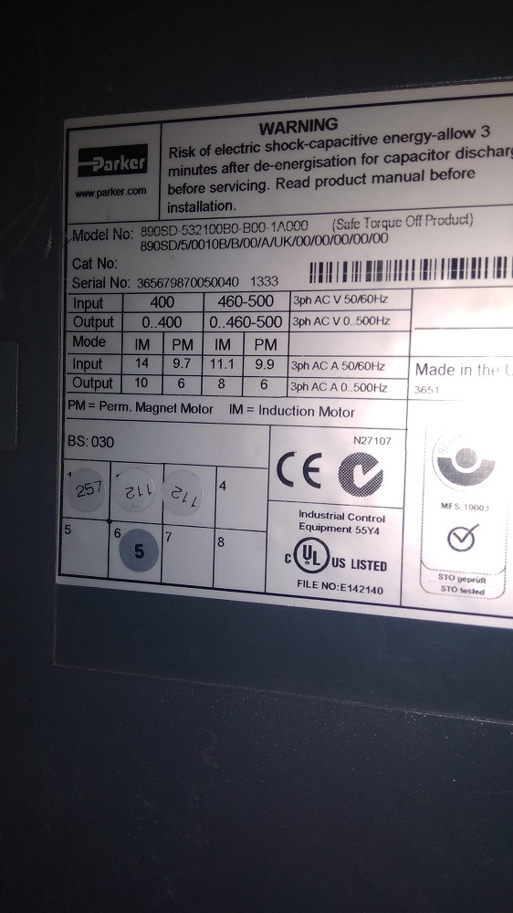 Parker Drive 890sd-532100b0-b00-1a000 890sd/5/0010b/b/00/a/uk/00/00/00/00/00