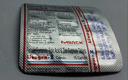 Ferrousfumarate Folic Acid Zinic Sulphate Tablet General Medicines