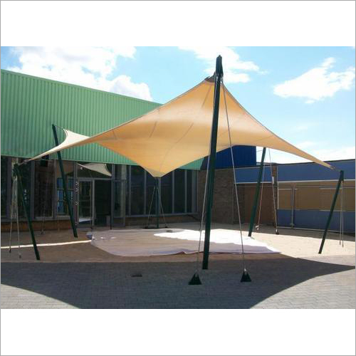 Cream And Black Fabric Tensile Structures