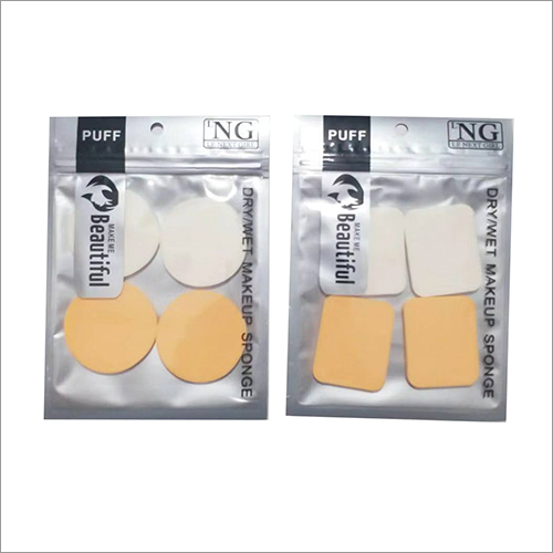 सफेद और क्रीम 4 पीस ड्राई वेट मेकअप स्पंज