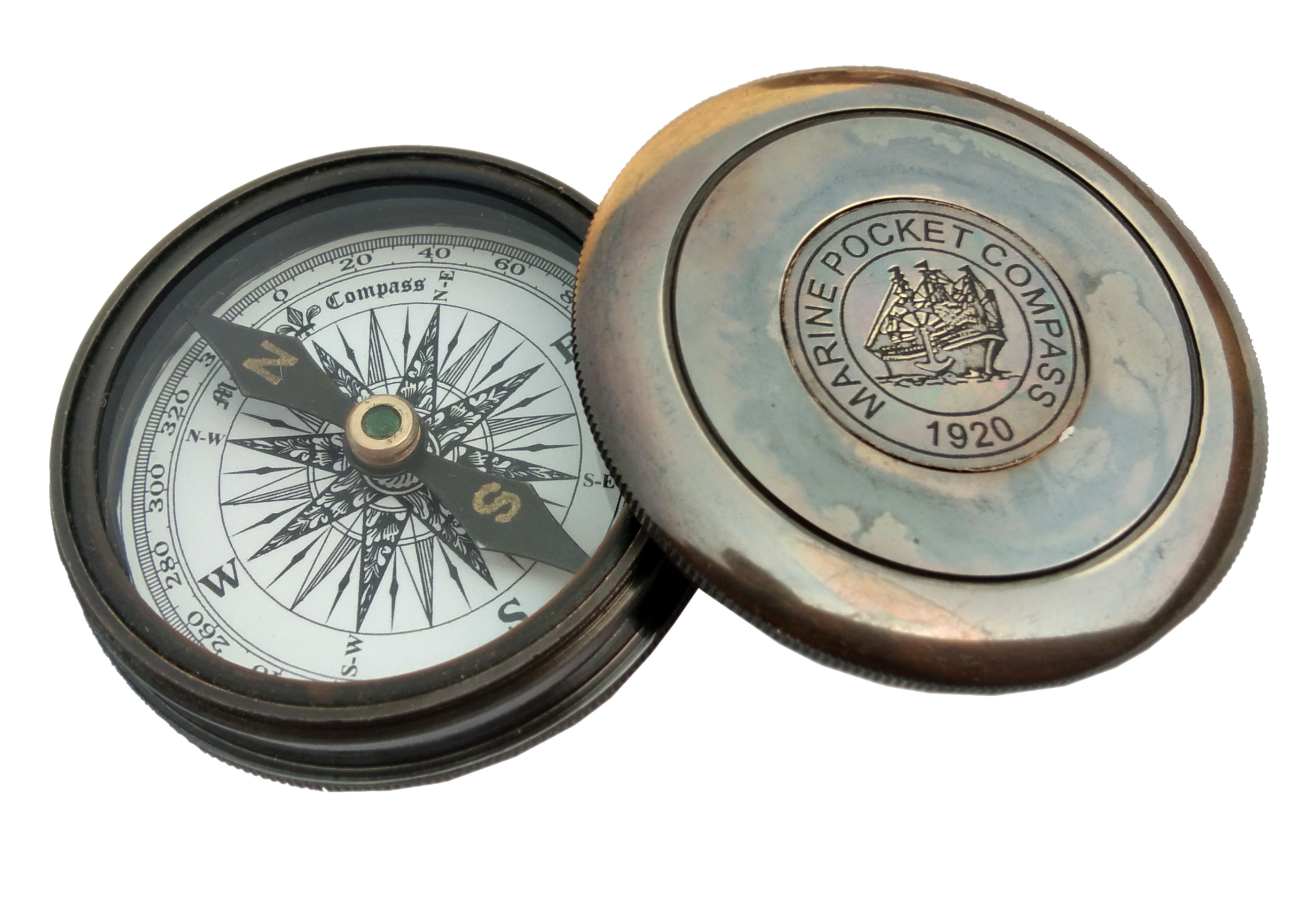 Brass Pocket Compass