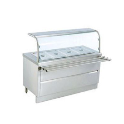 Buffet Counter With Tray Rail