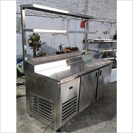 Pizza Makeline With Overhead Shelf