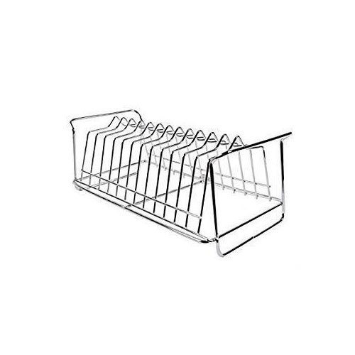 Rim Zim Stainless Steel Plate Rack - Classic Silver Design , Durable & Eco-friendly, No Assembly Required, Fireproof & Water Resistant