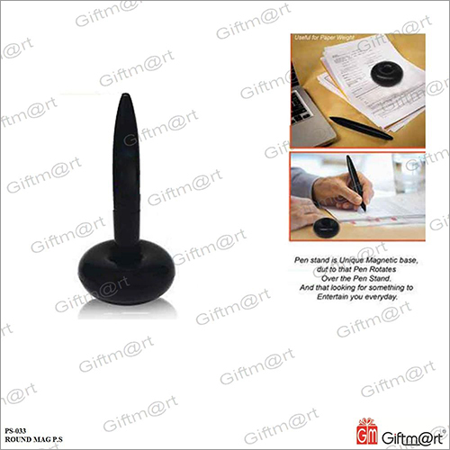 Magnetic Pen Holder Quality Material, 12x5 Cm, Matte Black