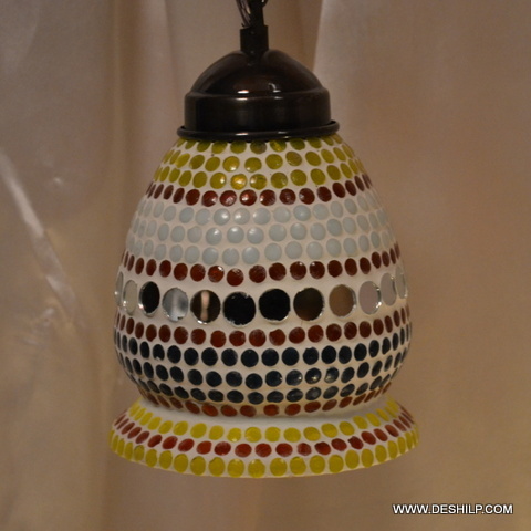 Multicolor Mosaic Finish Glass Wall Hanging
