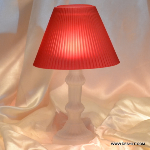 Pink Glass Decor Antique Table Lamp