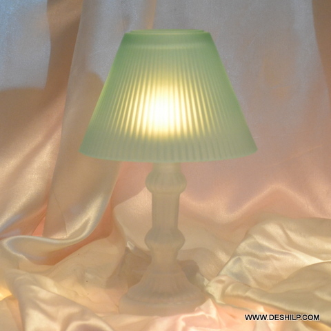 Pink Glass Decor Antique Table Lamp