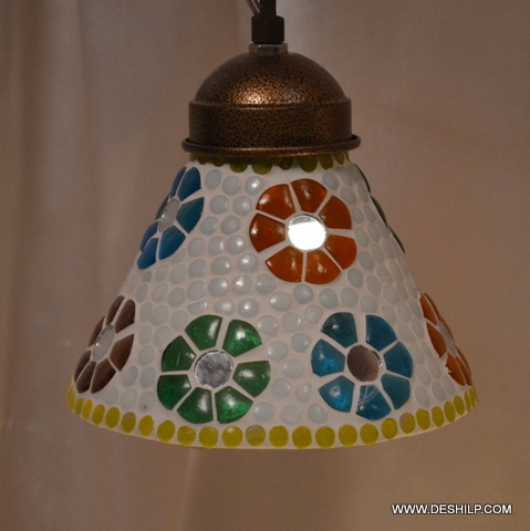 Multicolor Small Glass Mosaic Wall Lamp