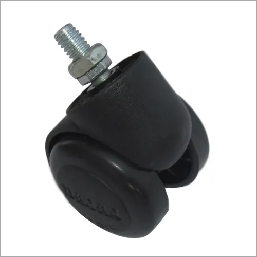 Plastic Chair Castor Wheel - CP Material, Modern Black Finish | Eco-Friendly, Lightweight, Easy to Clean, Washable