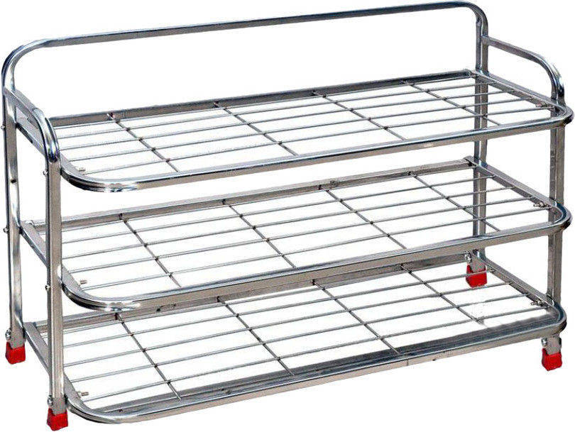 Corporate Overseas Steel 3 Tier Shoe Rack Silver No Assembly Required