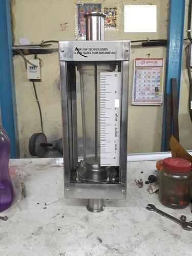 Blue And Silver Glass Tube Rotameter