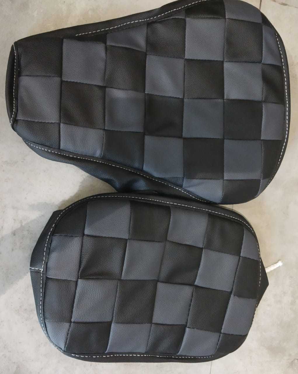 Leather Touch Seat Covers - Pu Leather Foam, Compatible With Royal Enfield Classic Double Seat Model, Available In Multiple Varieties And Colors For Enhanced Style And Comfort