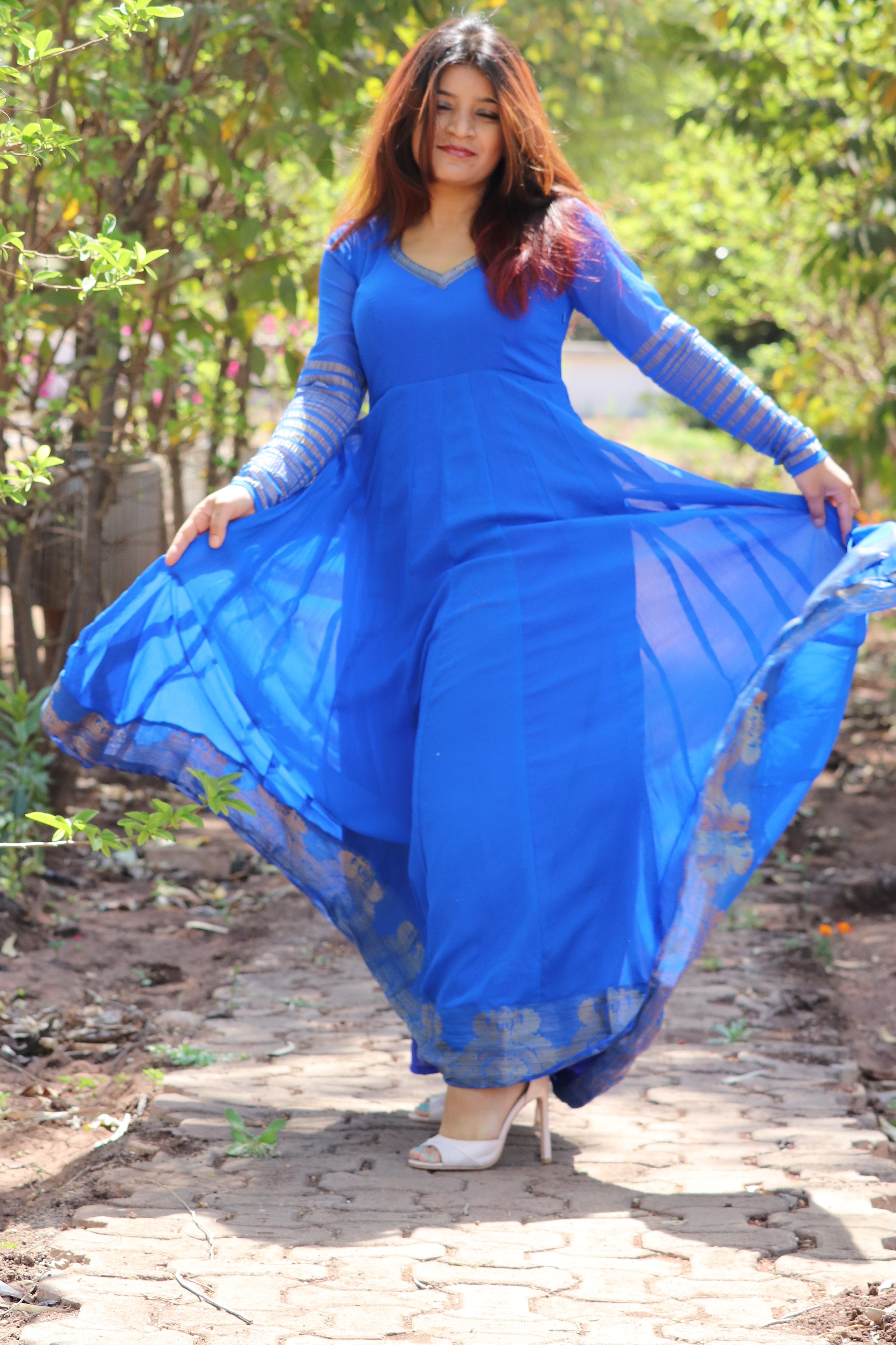 Blue Anarkali