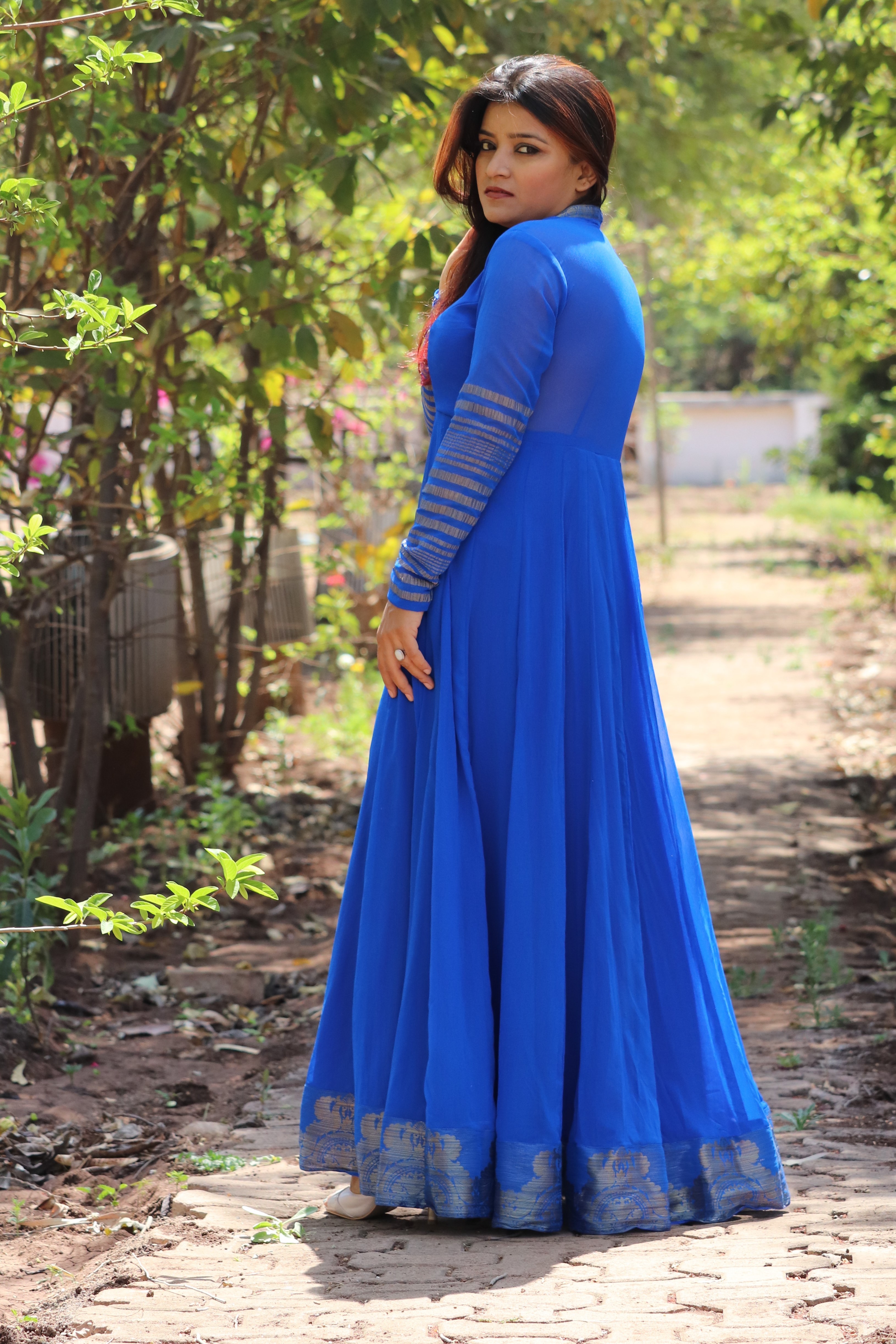 Blue Anarkali
